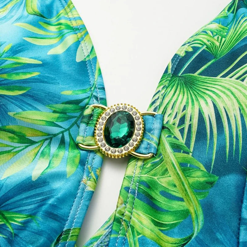 Jungle Green Swim Skirt Set